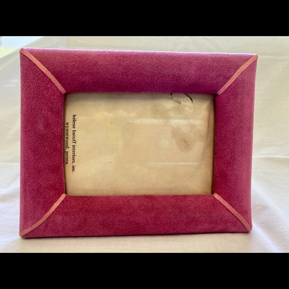 Vintage Pink Velvet Picture Frame